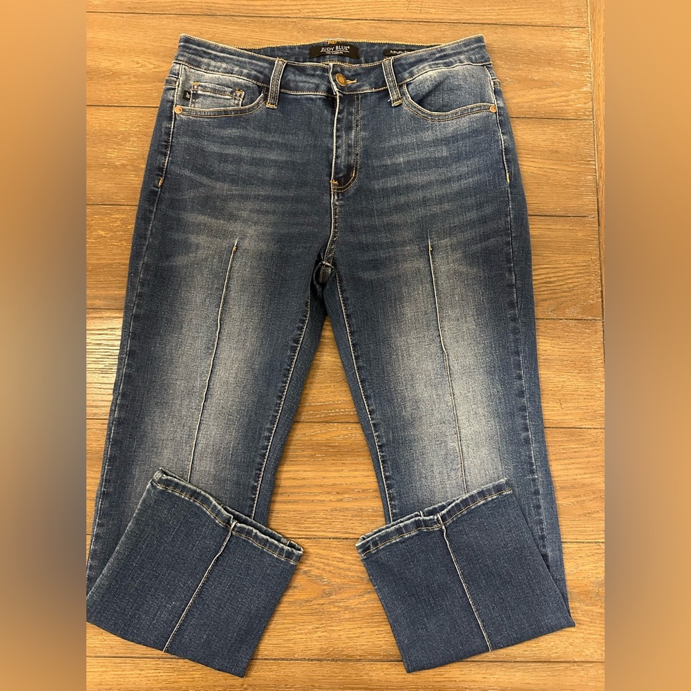 Judy Blue Dark Wash Straight Leg Jeans Size 13/31 - Picture 2 of 6